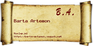 Barta Artemon névjegykártya